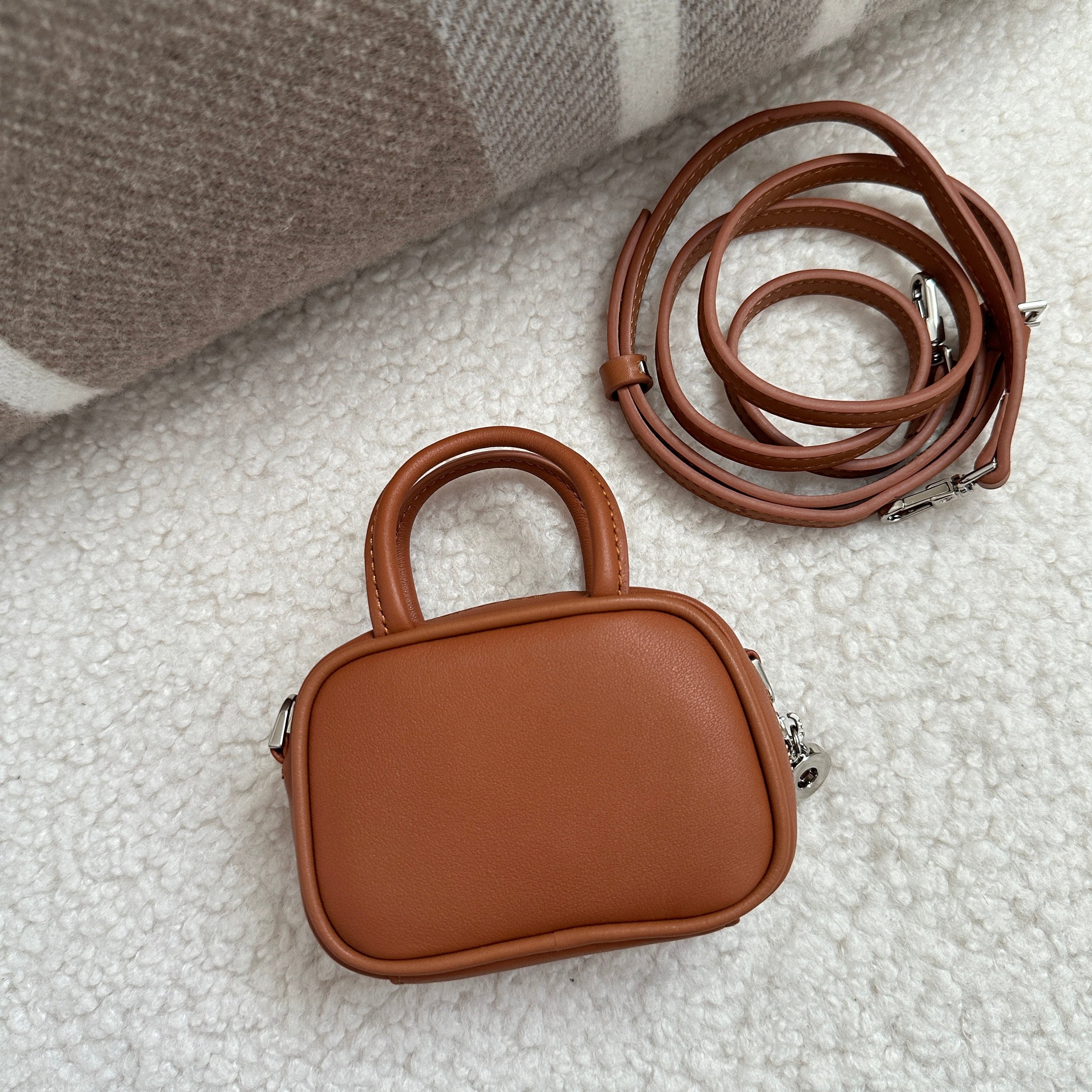 Mini Bowling Crossbody Bag / Bag Charm