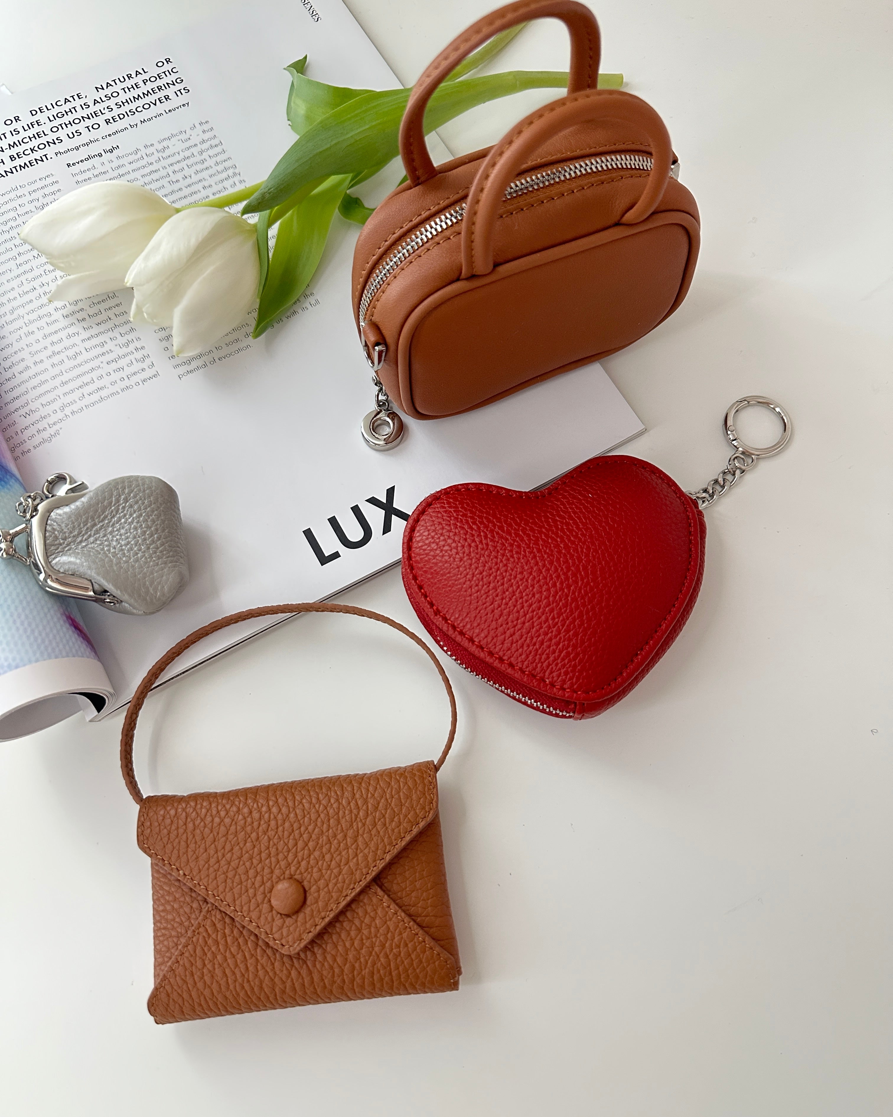 Mini Bowling Crossbody Bag / Bag Charm