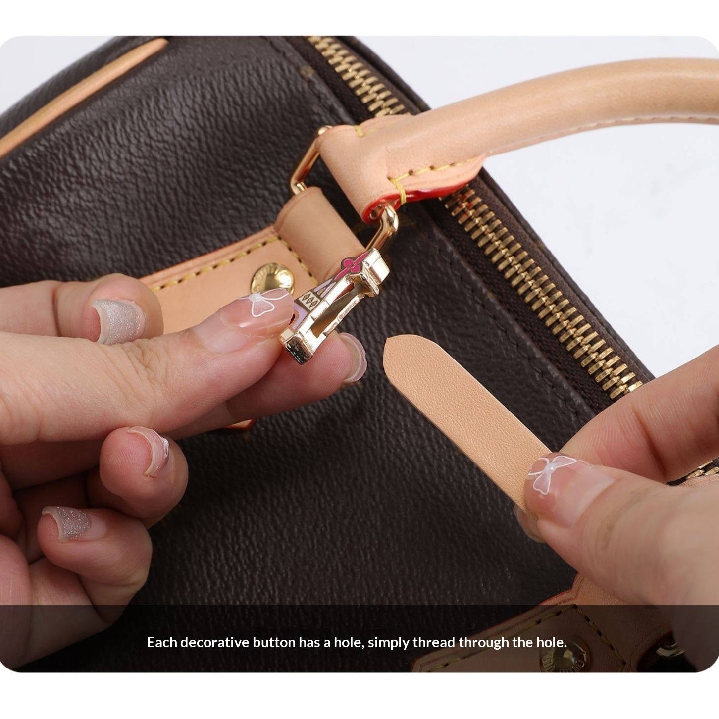 NEW: Mini Leather Strap and Charms for Bag Personalization