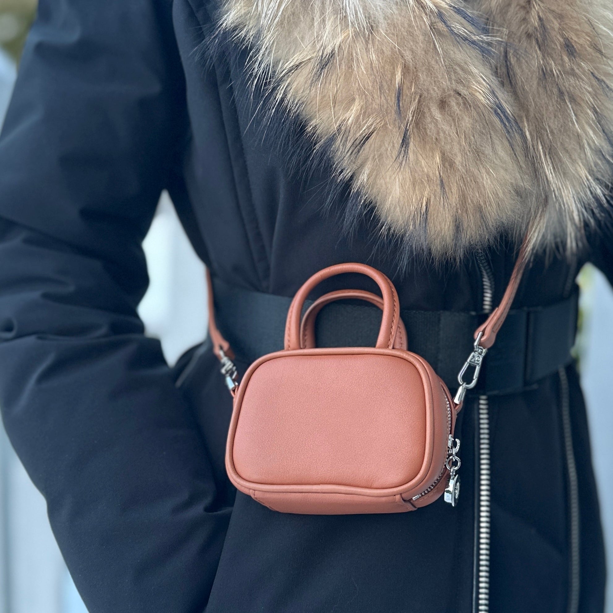 Mini Bowling Crossbody Bag / Bag Charm