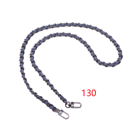 Denim Blue Denim Chain Bag With Metal Braiding-AiMeré Luxury Collection