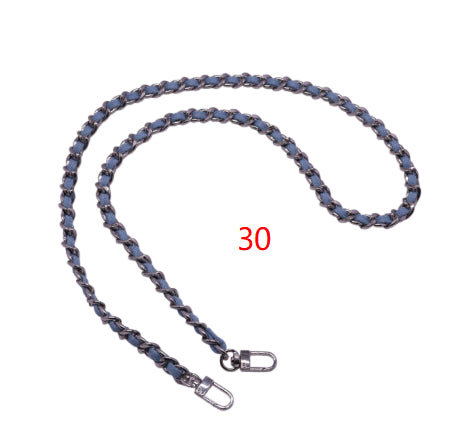 Denim Blue Denim Chain Bag With Metal Braiding-AiMeré Luxury Collection