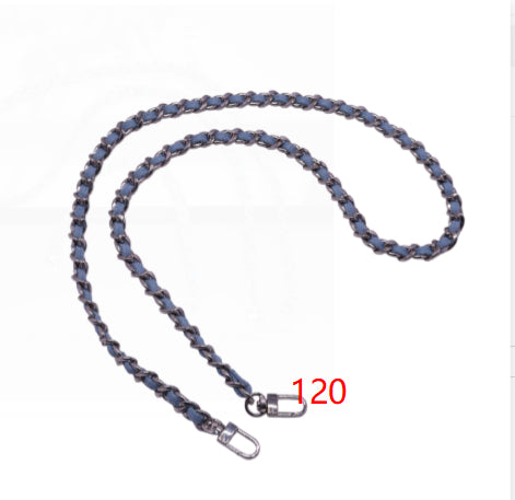 Denim Blue Denim Chain Bag With Metal Braiding-AiMeré Luxury Collection