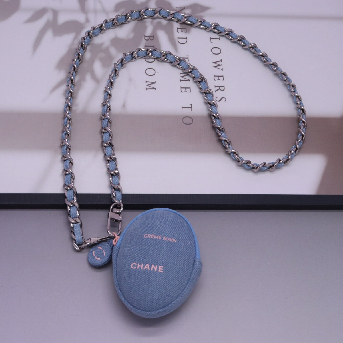 Denim Blue Denim Chain Bag With Metal Braiding-AiMeré Luxury Collection