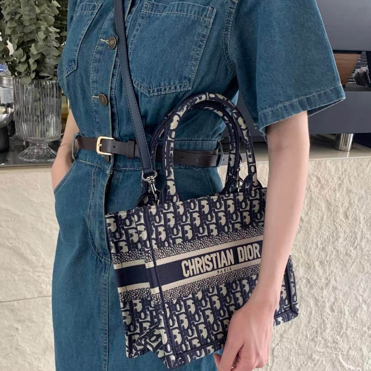 Dior book tote strap Clearance