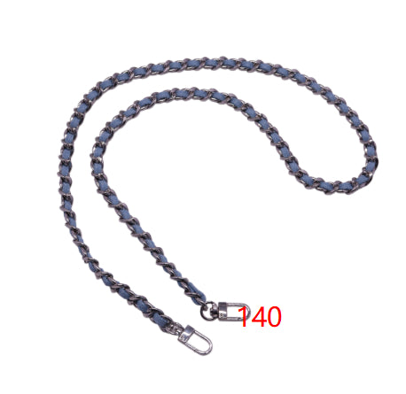 Denim Blue Denim Chain Bag With Metal Braiding-AiMeré Luxury Collection