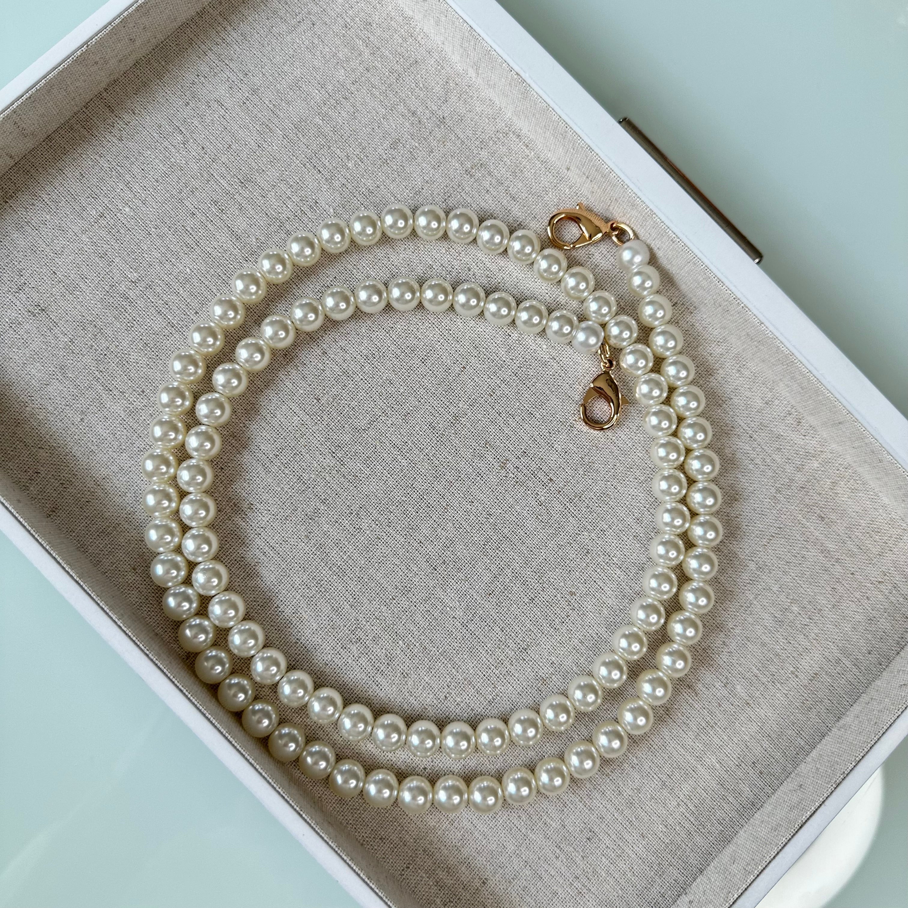 Steel Wired Pearl Strap
