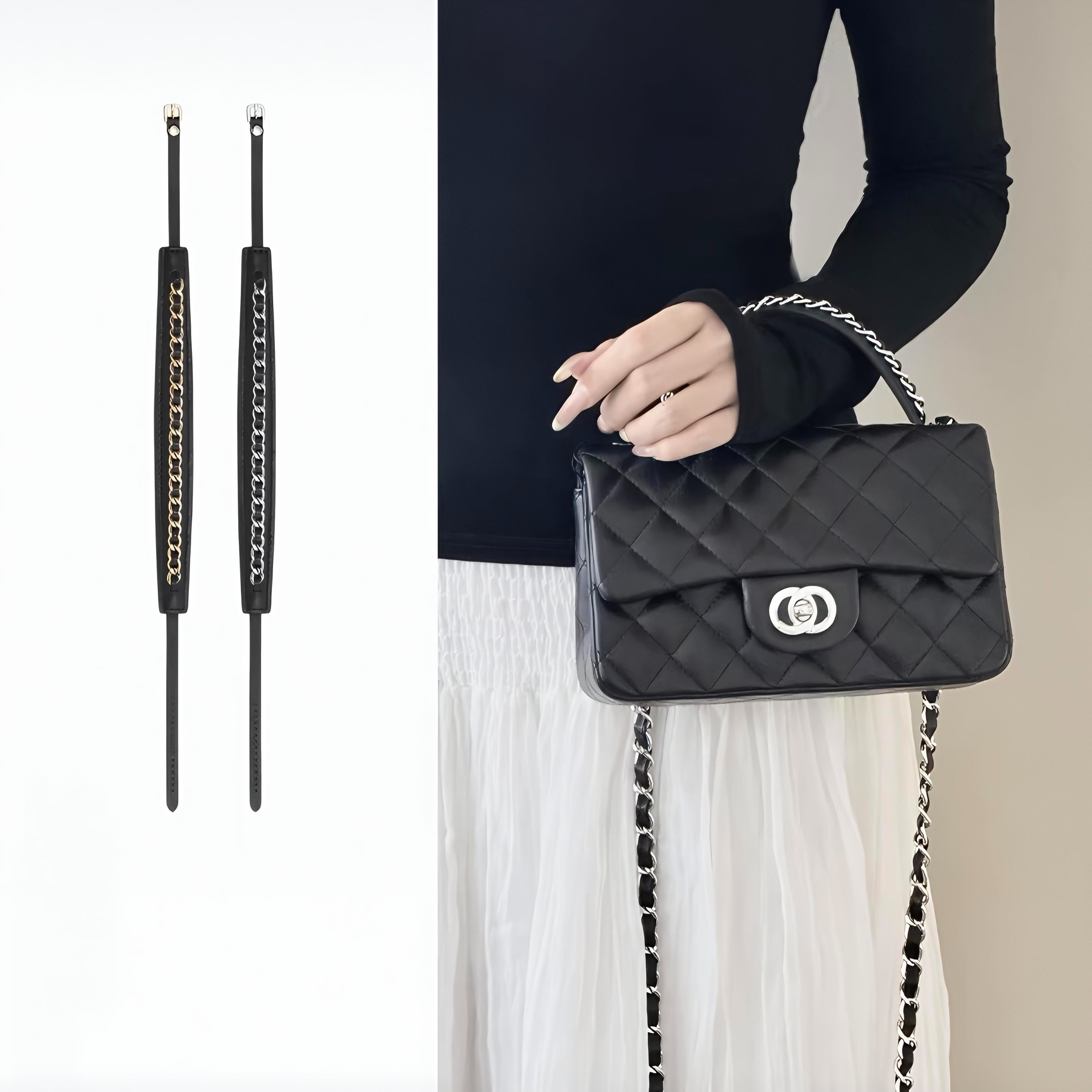 NEW: Convertible Leather Chain Handle
