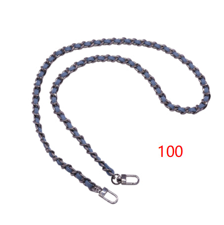 Denim Blue Denim Chain Bag With Metal Braiding-AiMeré Luxury Collection