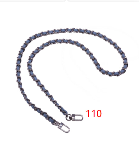 Denim Blue Denim Chain Bag With Metal Braiding-AiMeré Luxury Collection