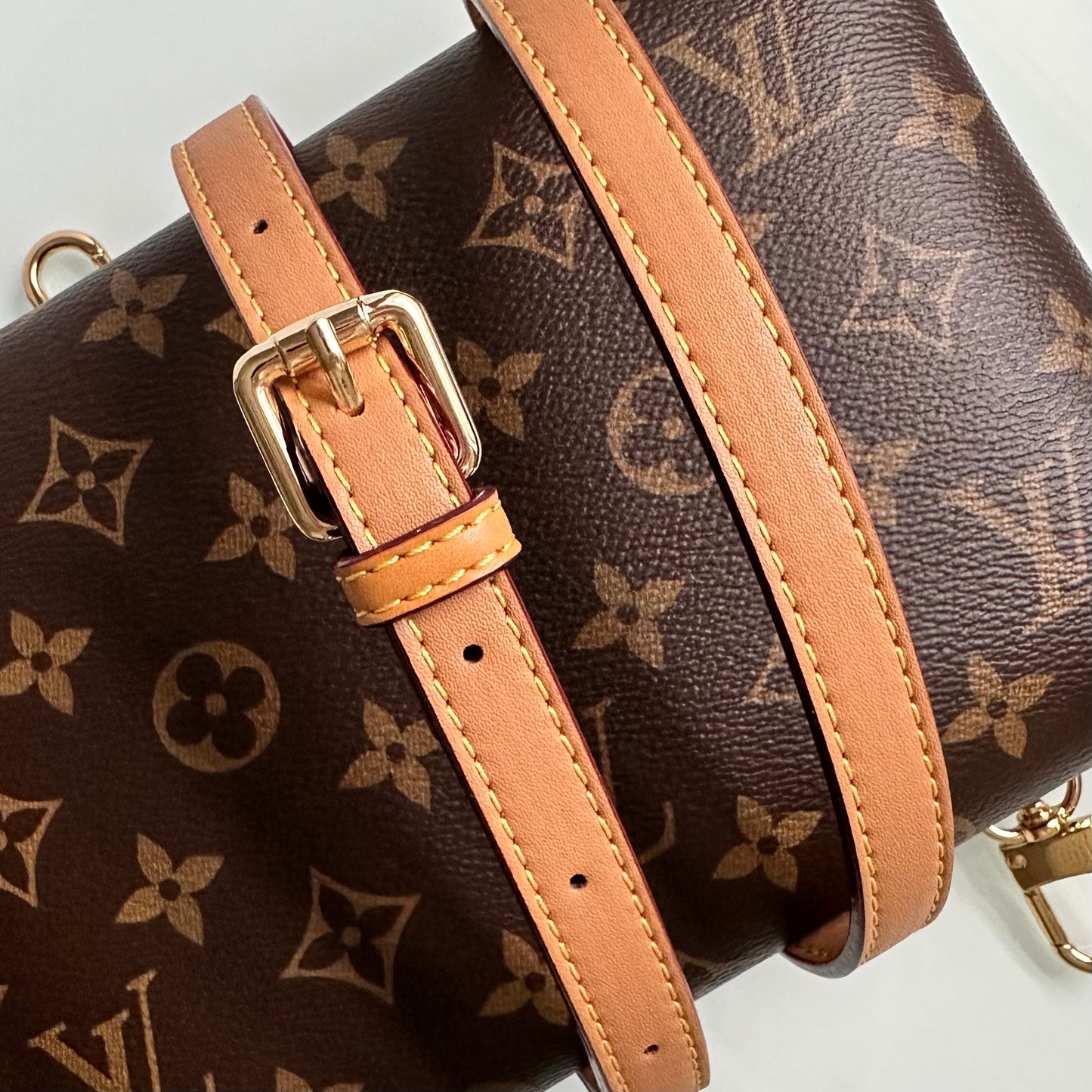 Louis Vuitton Adjustable Leather Shoulder Monogram LV canvas Strap