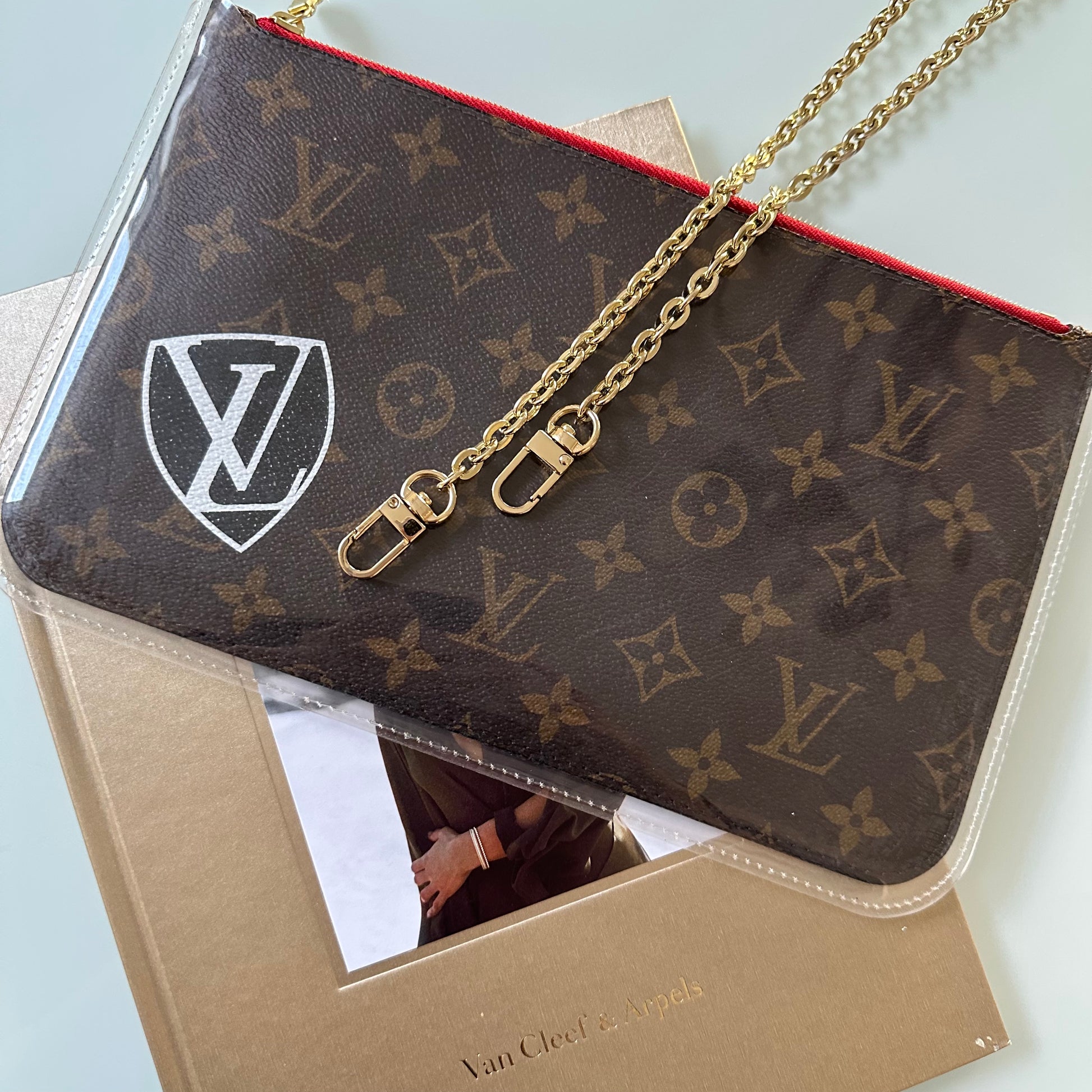 clear lv neverfull pouch