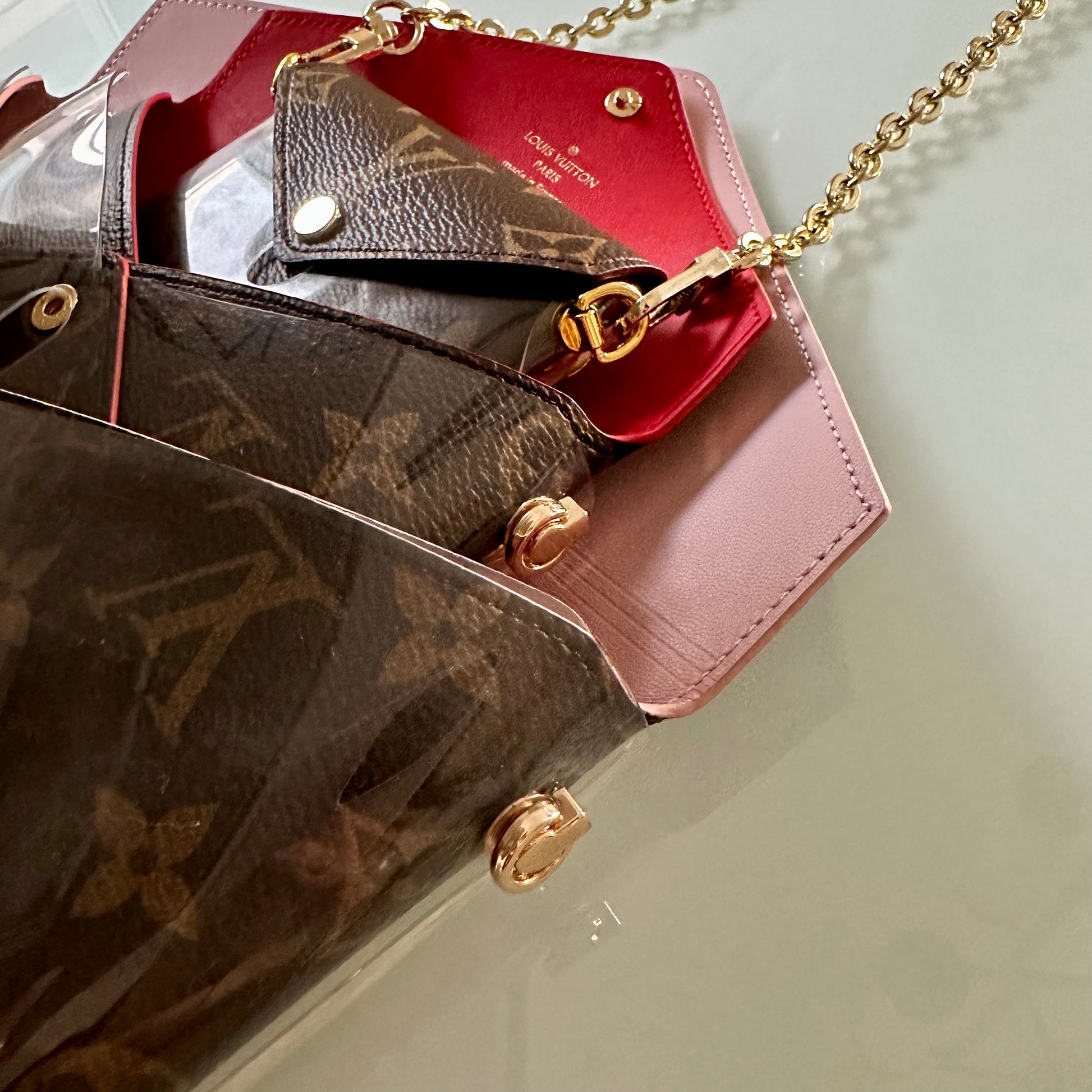 Turn your LV Kirigami pouches into 2 crossbody bags & charm