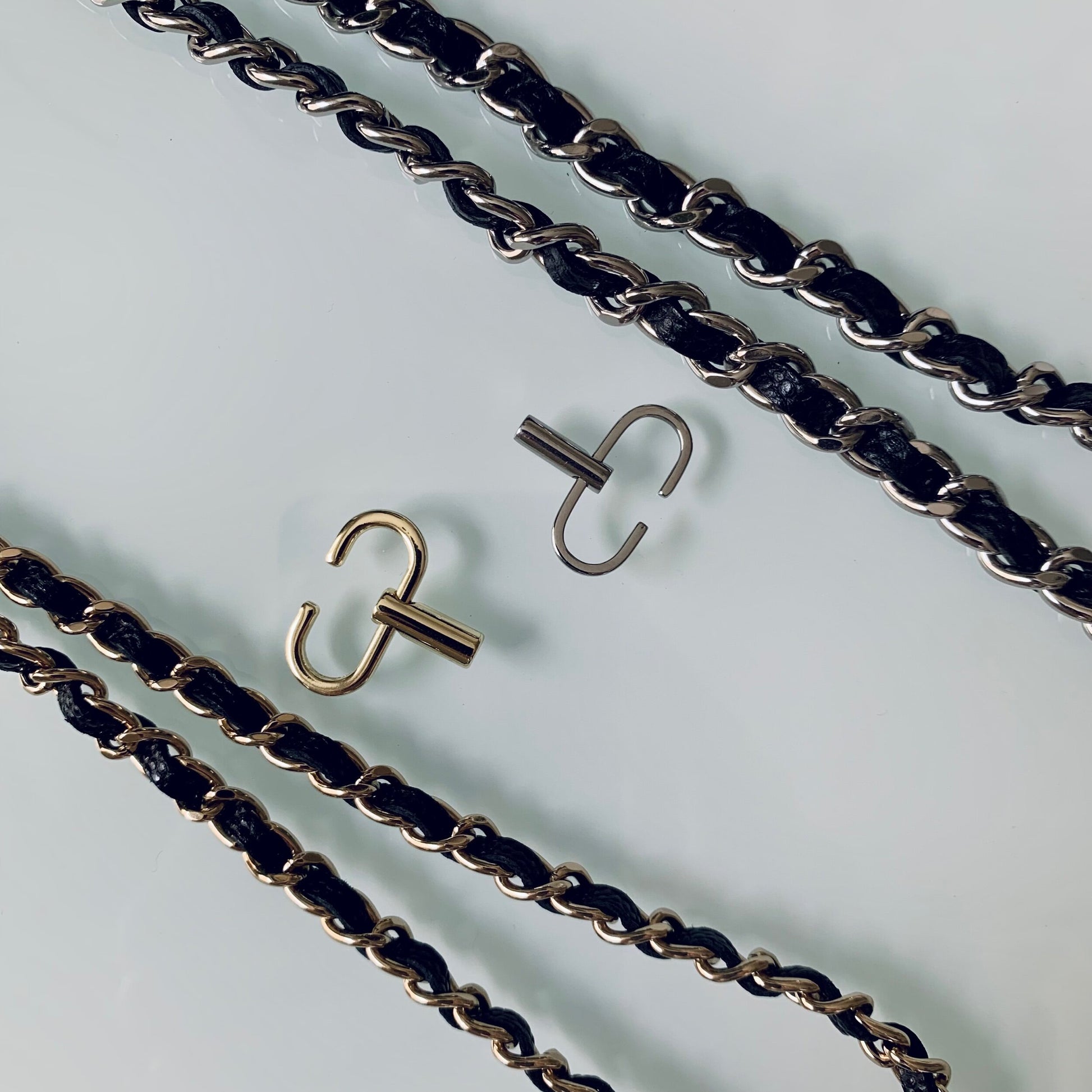 chanel silver chain handbag strap