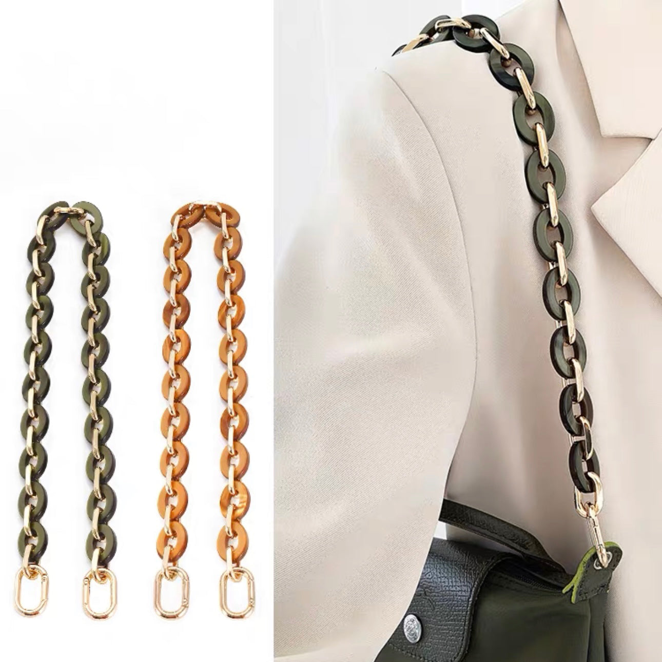 Chains Strap Handbag Handles Shoulder Straps Luxury Design Vintage Gold Bag Chain  Strap Replacement Leather Bag Accessories - AliExpress